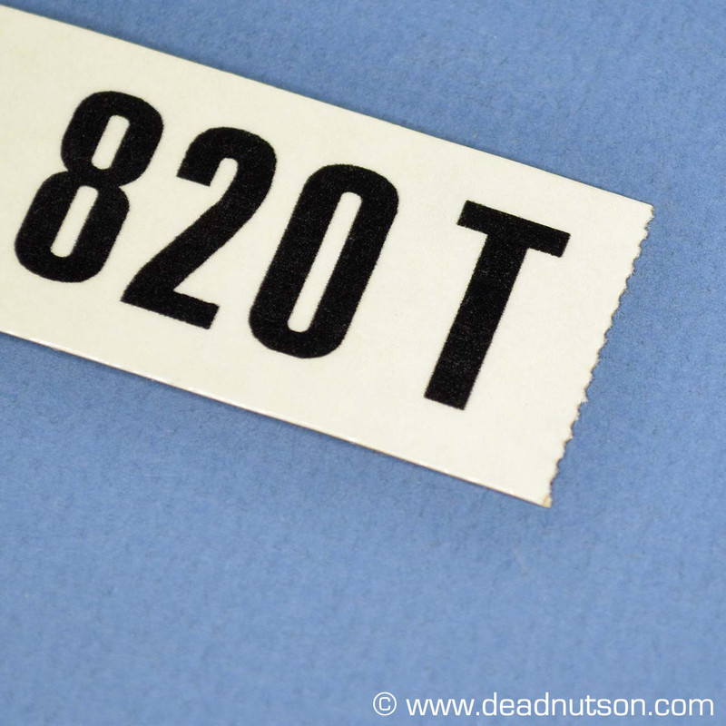 1969 BOSS 429 820T Engine ID Decal