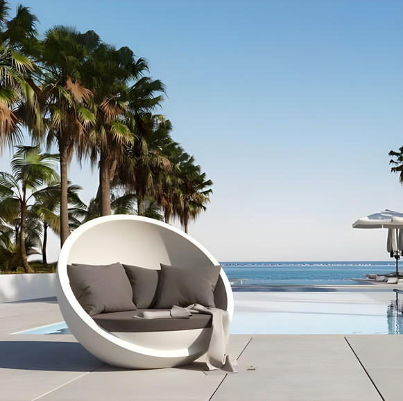 The Bola Sofa and the Case for Fiberglass-Reinforced Resin in Outdoor Hospitality
