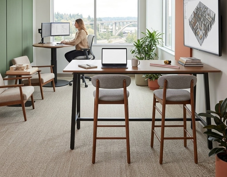 Custom Bar Stools for Commercial Office and Hospitality Interiors
