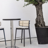 Coffee Wicker Bar Stool