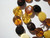 Genuine Baltic Amber Mixed color Oval/Tabular Beads/Necklace, knotted with clasp - 10-11x12-13x4-5mm-  strand