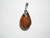 Genuine Cognac Baltic Amber and .925 SS Pendant -30x18mm - 1