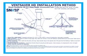 VentSaver HD Instructions