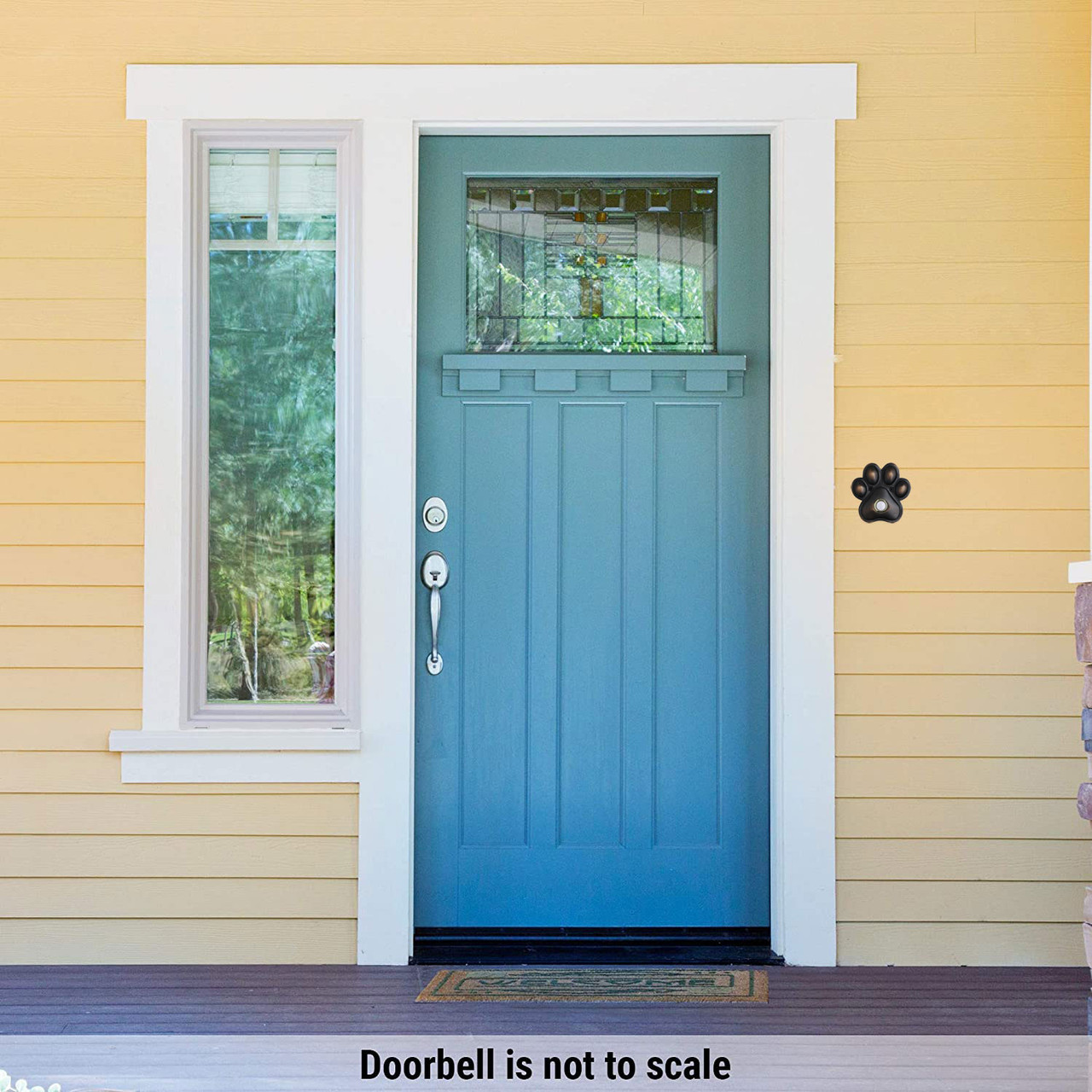 Solid Brass Paw Print Doorbell in Oil Rubbed Bronze Waterwood