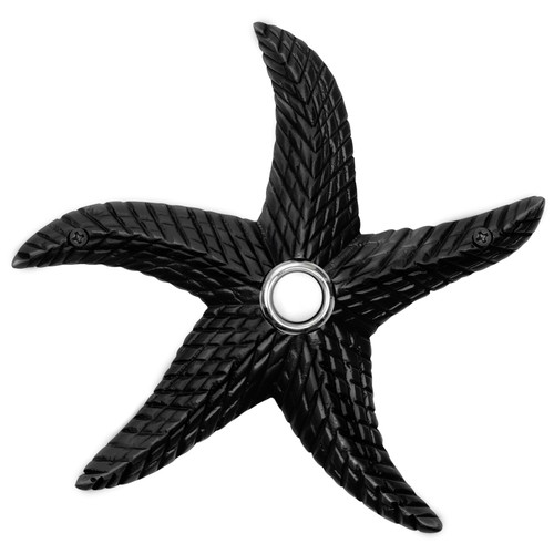 Solid Brass Starfish Doorbell in Black