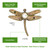 Solid Brass Summer Dragonfly Doorbell in Antique Brass