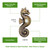 Solid Brass Seahorse Doorbell in Antique Brass