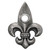 Solid Brass Small Fleur De Lis Doorbell in Pewter Solid Brass Small Fleur De Lis Doorbell in Pewter