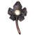 Solid Brass Small Leaf Doorbell in Oil Rubbed Bronze