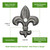 Solid Brass Medium Fleur De Lis Doorbell in Pewter