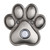 Solid Brass Paw Print Doorbell in Pewter