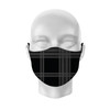 Face Mask Covering - Black & Grey Tartan (Adult Size)