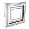 Set of 4 Glass Coasters - Silver Square Mirror