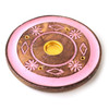 Incense Plate - Painted Pink Flower - 10cm