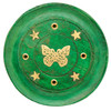 Incense Plate - Butterfly Green