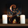 Anne Stokes Canvas 25cm x 19cm - Fire Element Wizard