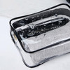 2 Piece Waterproof Travel Bag Set Transparent Makeup Toiletry Clear Wash Pouch