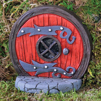 Fiddlehead - Round Red Fairy Door