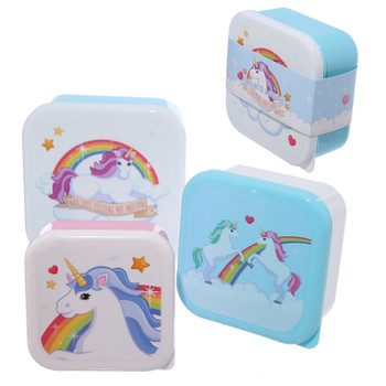 3 Piece Lunch Box Set - Unicorn