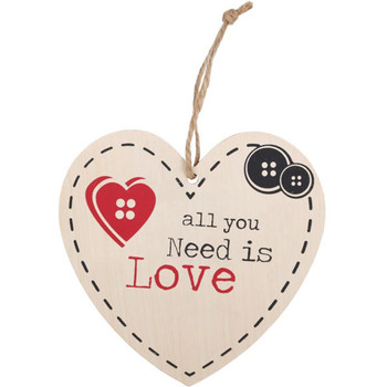 Wooden Heart Plaques - All You Need Is Love