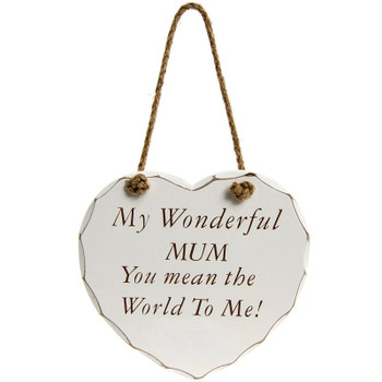 Large Wooden Heart Signs - My Wonderful Mum