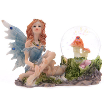 Flower Fairies Sitting By Snow Globe