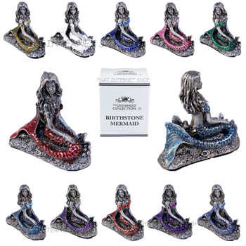 Pewter Mermaid Birthstone Ornament