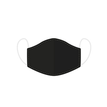 Face Mask Covering - Black (Adult Size)