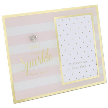 Mad Dots Mirror Photo Frame 6" x 4" - Leave A Little Sparkle