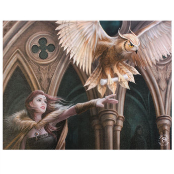 Anne Stokes Canvas 25cm x 19cm - Owl Messenger