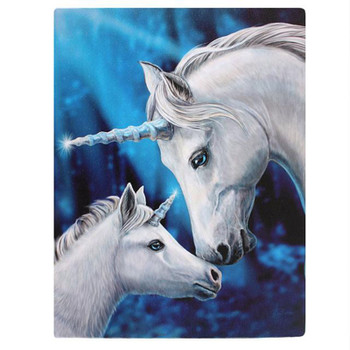 Lisa Parker Canvas Plaque 25cm x 19cm - Unicorn & Foal Sacred Love