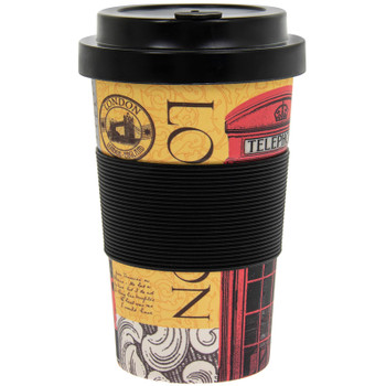 London Themed Bamboo Travel Mug