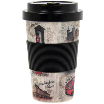 Vintage London Bamboo Travel Mug