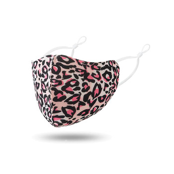 Reusable Adjustable Face Mask - Unisex - Leopard Pink