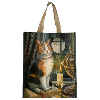 Lisa Parker Reusable Shopping Bag - Adventure Awaits Cat