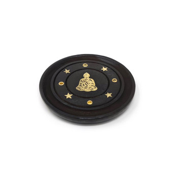 Incense Plate - Buddha Black