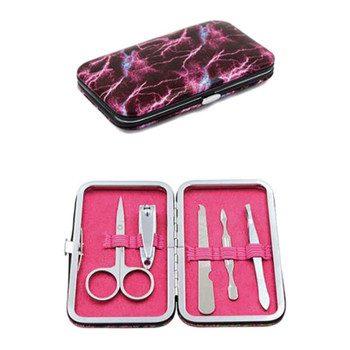 Glitter 5 Piece Manicure Set - Electrify - RED