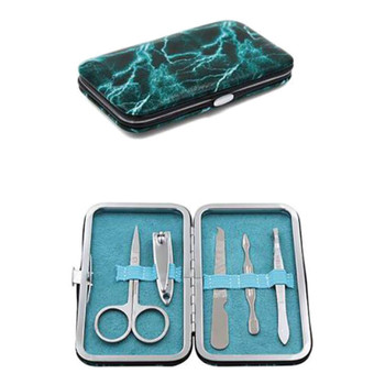 Glitter 5 Piece Manicure Set - Electrify - GREEN