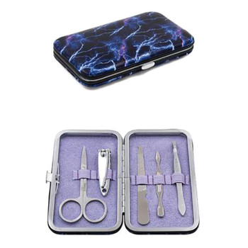 Glitter 5 Piece Manicure Set - Electrify - BLUE/PURPLE