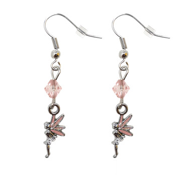Childs Fairy Dust Earrings Party Bag Filler Jewelry - Pink
