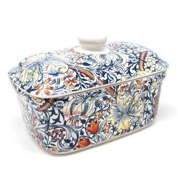 Butter Dish - William Morris Golden Lily