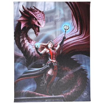 Anne Stokes Canvas 25cm x 19cm - Scarlet Mage