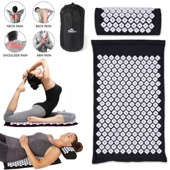 Acupressure Mat Pillow Set Massage Meditation Yoga Relax Stress Pain Relief