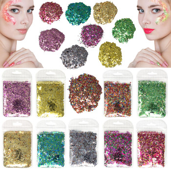 Cosmetic Face Body Hair Chunky Glitter Festival Sparkle Eye Nail Makeup 10g UK