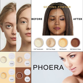 Phoera No Filter Setting Powder Loose Face Translucent Foundation Makeup Puff UK