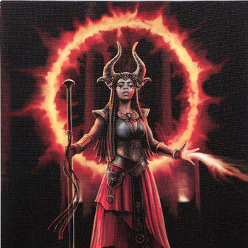 Anne Stokes Canvas 25cm x 19cm - Fire Element Sorceress