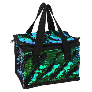 Sequin Cool Bags - Black & Green