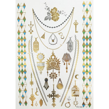 Glamza Metallic Tattoo - Tattoo Sheet 5 - YH-103