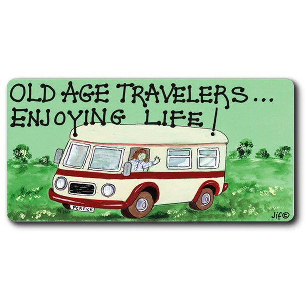 Smiley Signs Magnets - Old Age Travellers Enjoying Life