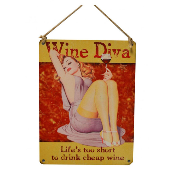 Mini Metal Danglers - Wine Diva